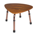 KD Teak Adjustable Height Bath Stool